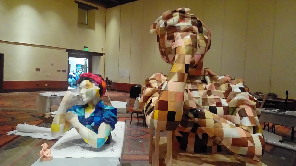 The final six-feet tall crowdsourced 3D-printed sculpture of Rosie the Riveter will be displayed at the New Mexico History Museum in Santa Fe for all to see. A six-inch clay sculpture was first created by Baltimore, M.D. artist Jen Schachter then 3D scanned and scaled up to six feet by the "We the Builders" initiative, founded by Todd Blatt.