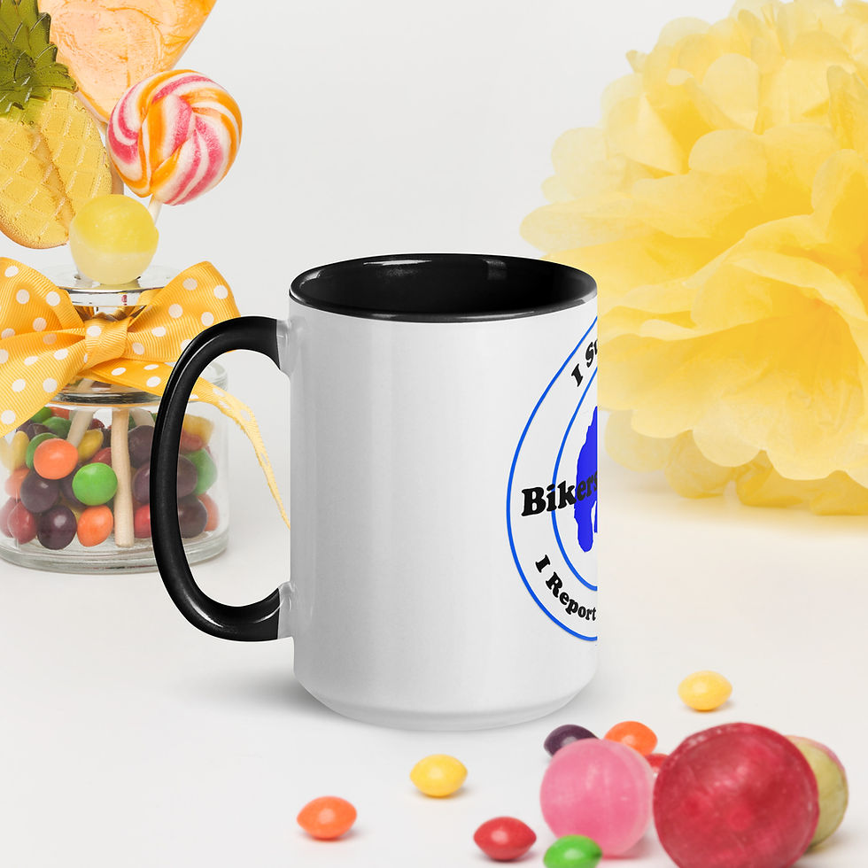 Thumbnail: I Support Bikers C.A.R.E. Mug with Color Inside