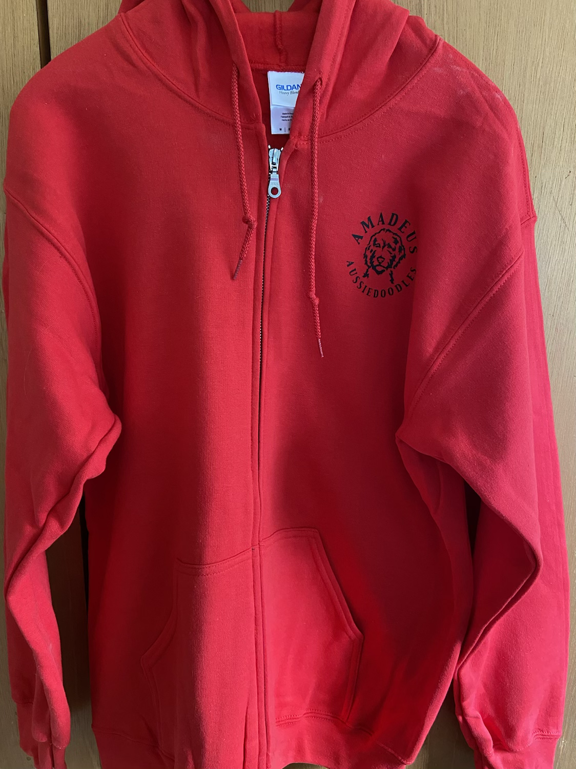 Adult Zipper Logo Hooded Sweatshirt