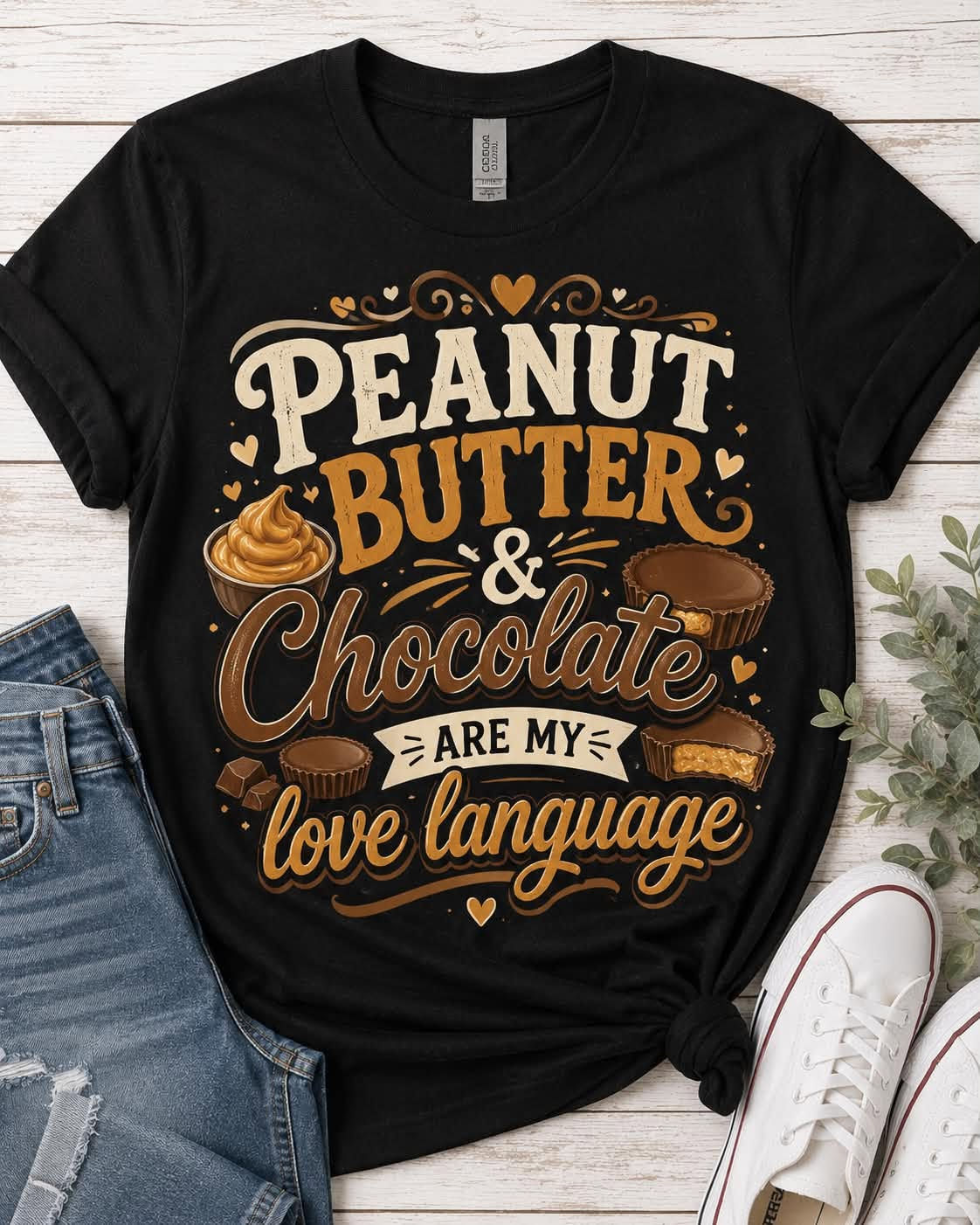 Peanut Butter & Chocolate Love Language Tee