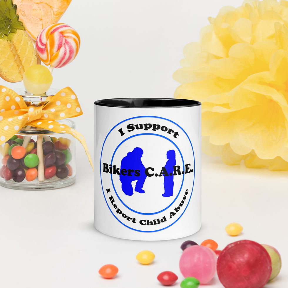 Thumbnail: I Support Bikers C.A.R.E. Mug with Color Inside