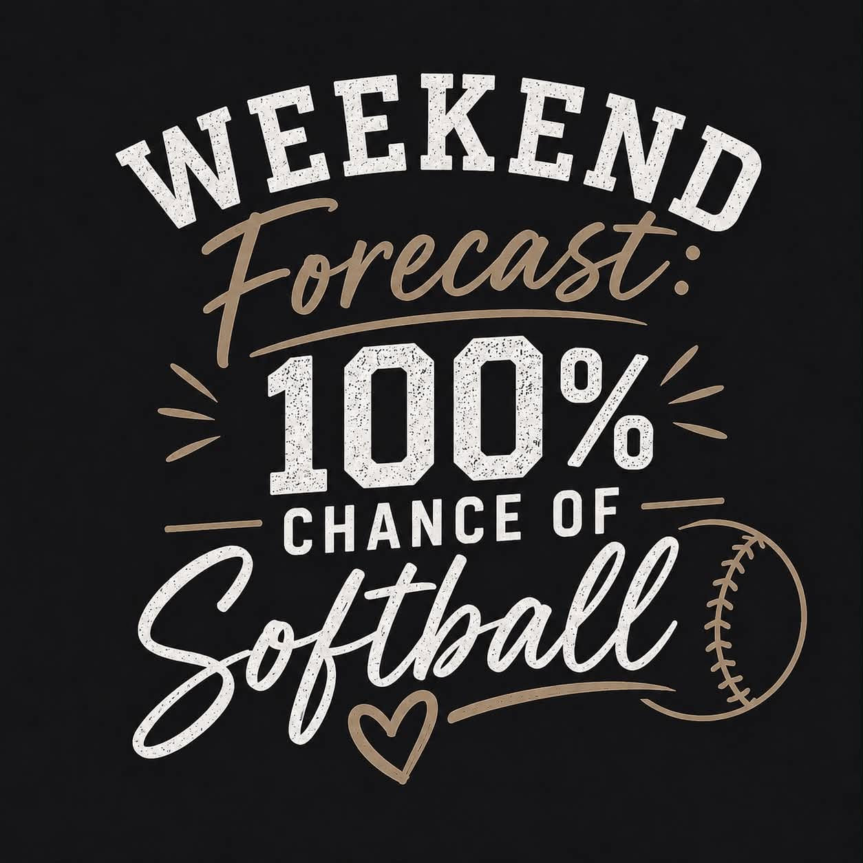Weekend Forecast Softball Tee