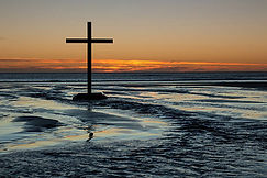 Cross in sea