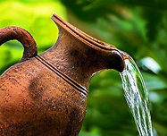 water pouring from jar
