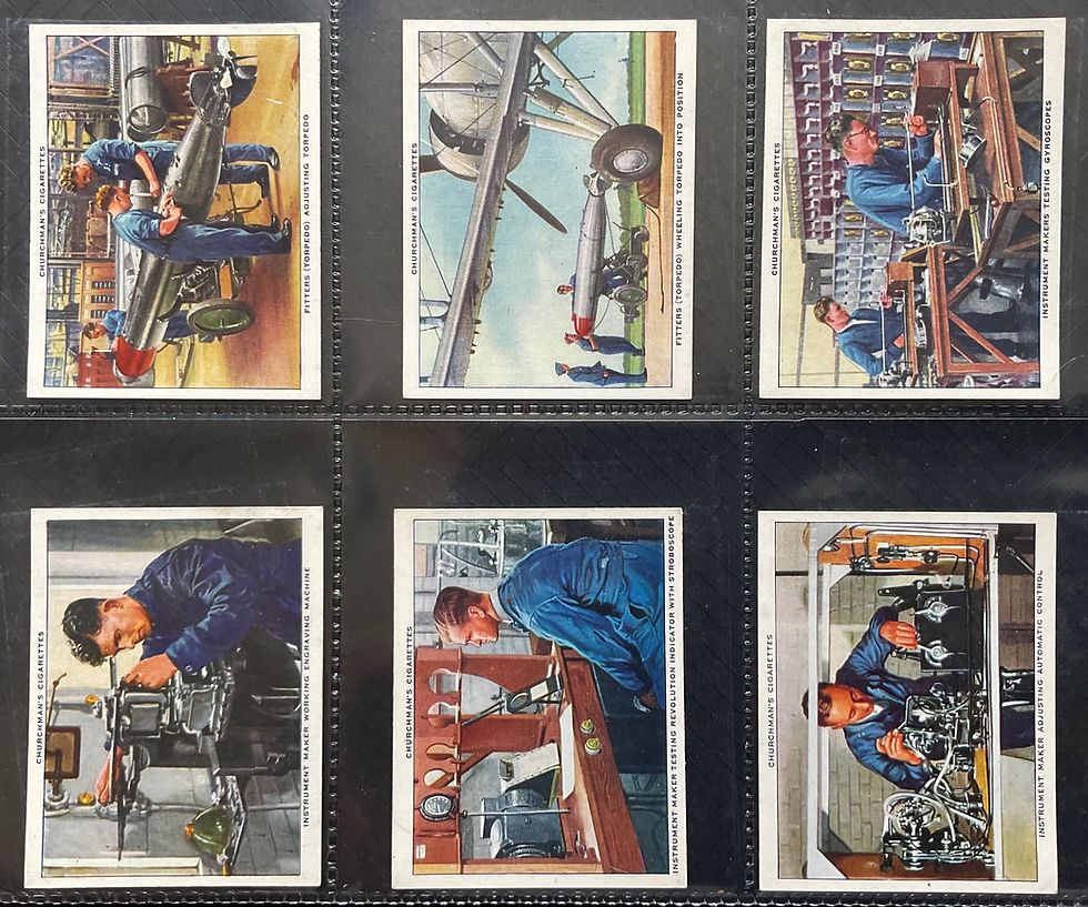 Thumbnail: Churchman The R.A.F. At Work Cigarette Cards