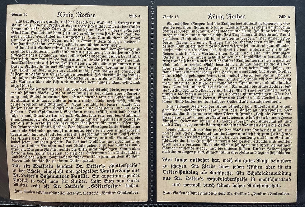 Thumbnail: Dr. Oetker Konig Rother Series 15 German Trade Cards
