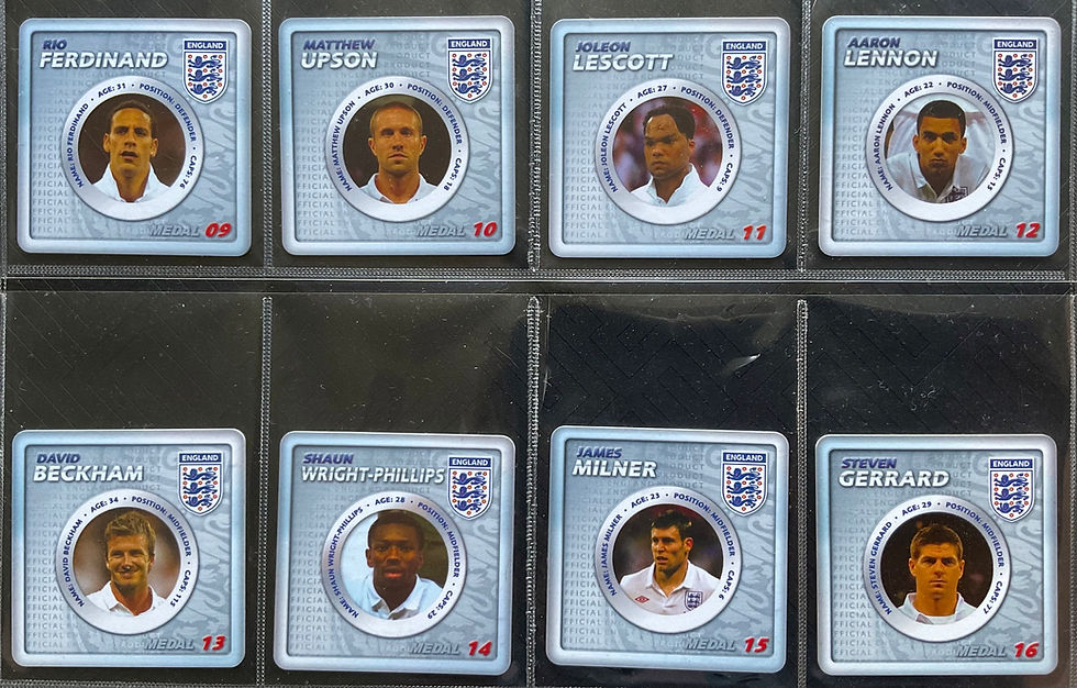 Thumbnail: Esso England Football Medals 2010 World Cup Football Trade Cards