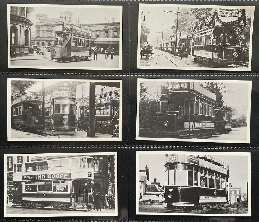 Thumbnail: Marks Florence Cards Tramway Scenes Trade Cards