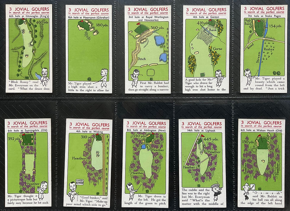 Thumbnail: Churchman 3 Jovial Golfers Cigarette Cards
