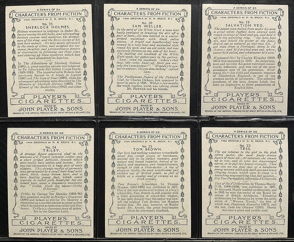 Thumbnail: Players Characters From Fiction Cigarette Cards