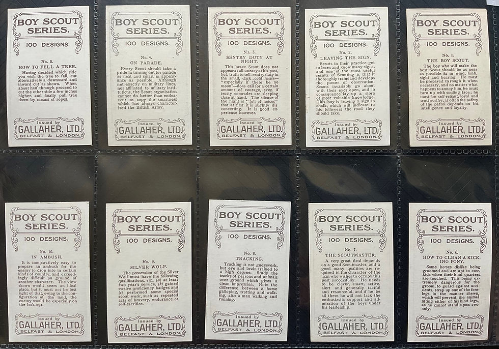 Thumbnail: Gallaher Boy Scout Series Redrawn Cigarette Cards