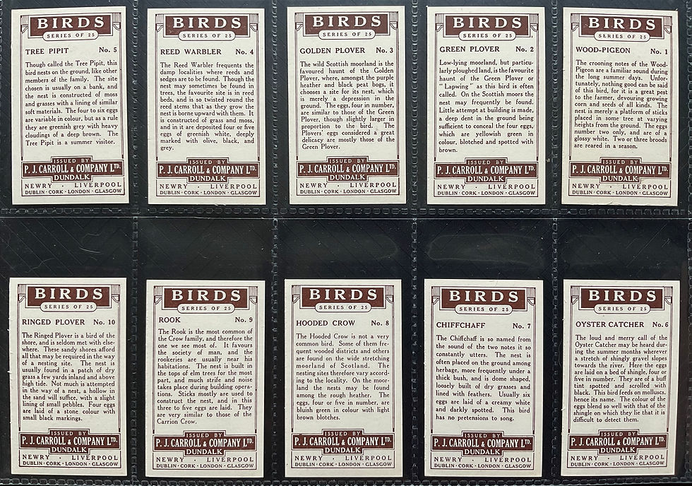 Thumbnail: Carroll Birds Cigarette Cards