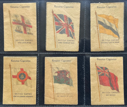 （F）国旗 シガレットカード 旗 シルク Kensitas イギリス 36枚 Wix Kensitas British Empire Flags Silk Cigarette Cards | JSCards