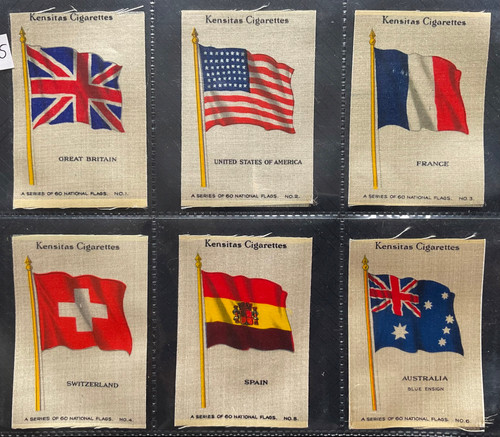 kensitas cigarettes silk flags value Wix Kensitas National Flags Silk Cigarette Cards