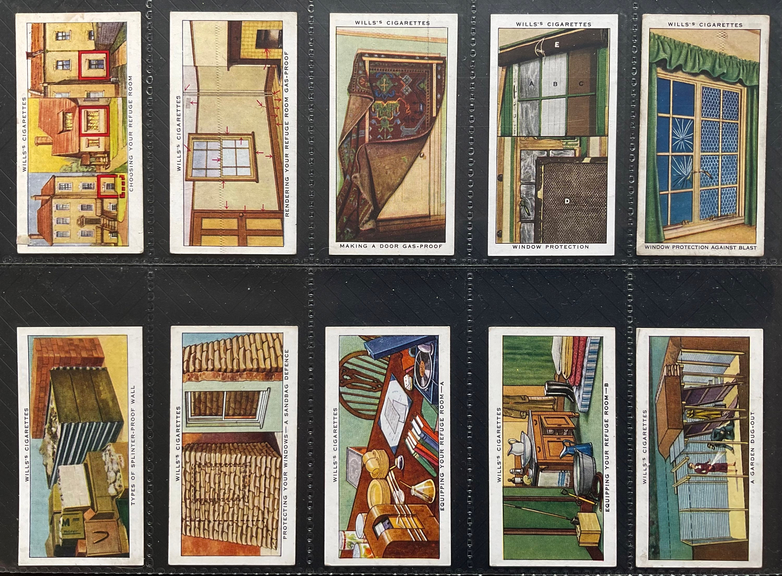 Wills Air Raid Precautions Cigarette Cards