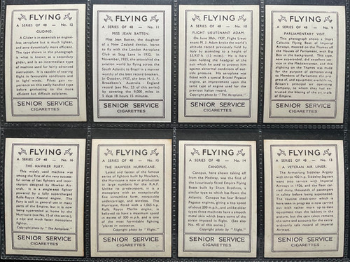 pattreiouex cigarette cards Pattreiouex Flying Cigarette Cards