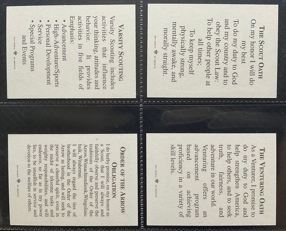 Thumbnail: Boy Scouts Of America Scouting Trade Cards