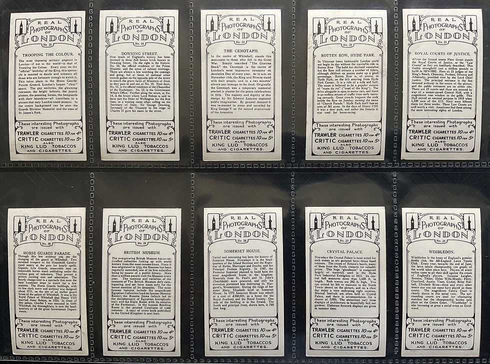 Thumbnail: Pattreiouex Real Photographs Of London Cigarette Cards