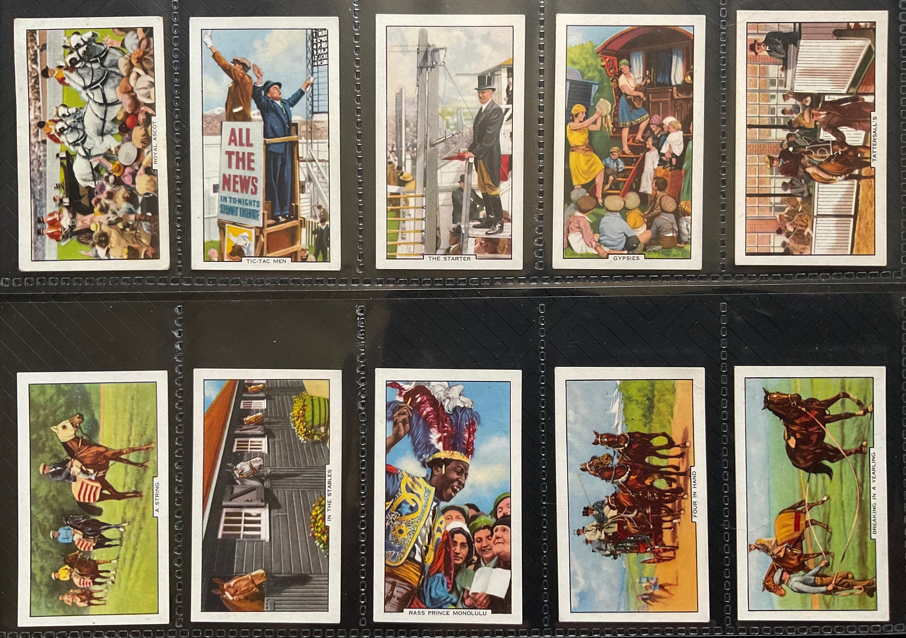 Gallaher Racing Scenes Cards Cigarette Cards