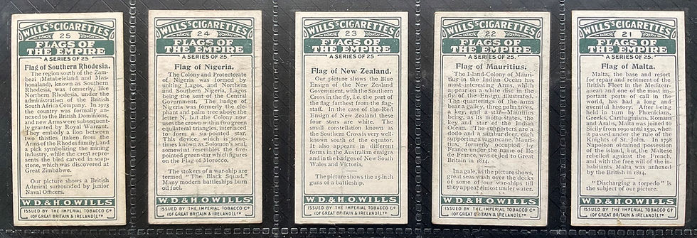 Thumbnail: Wills Flags Of The Empire A Series Cigarette Cards