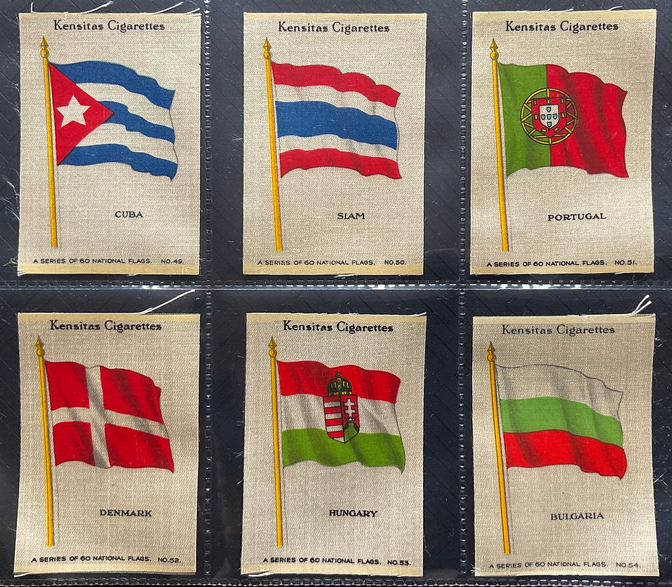Thumbnail: Wix Kensitas National Flags Silk Cigarette Cards