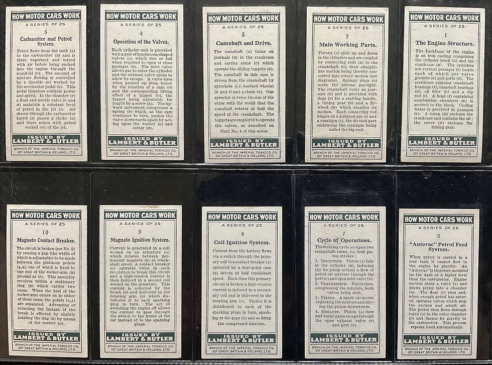 Thumbnail: Lambert & Butler How Motor Cars Work Cigarette Cards