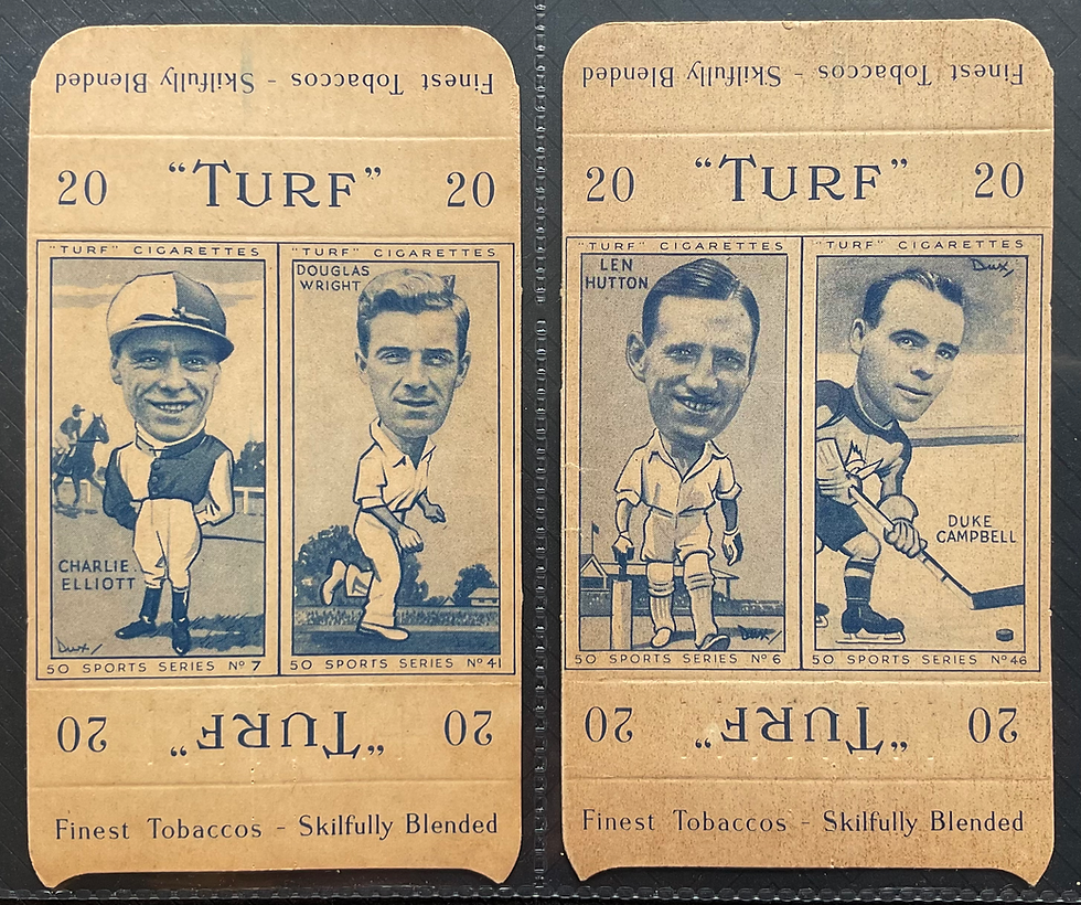 Thumbnail: Carreras Turf Sports Uncut Doubles Cigarette Cards
