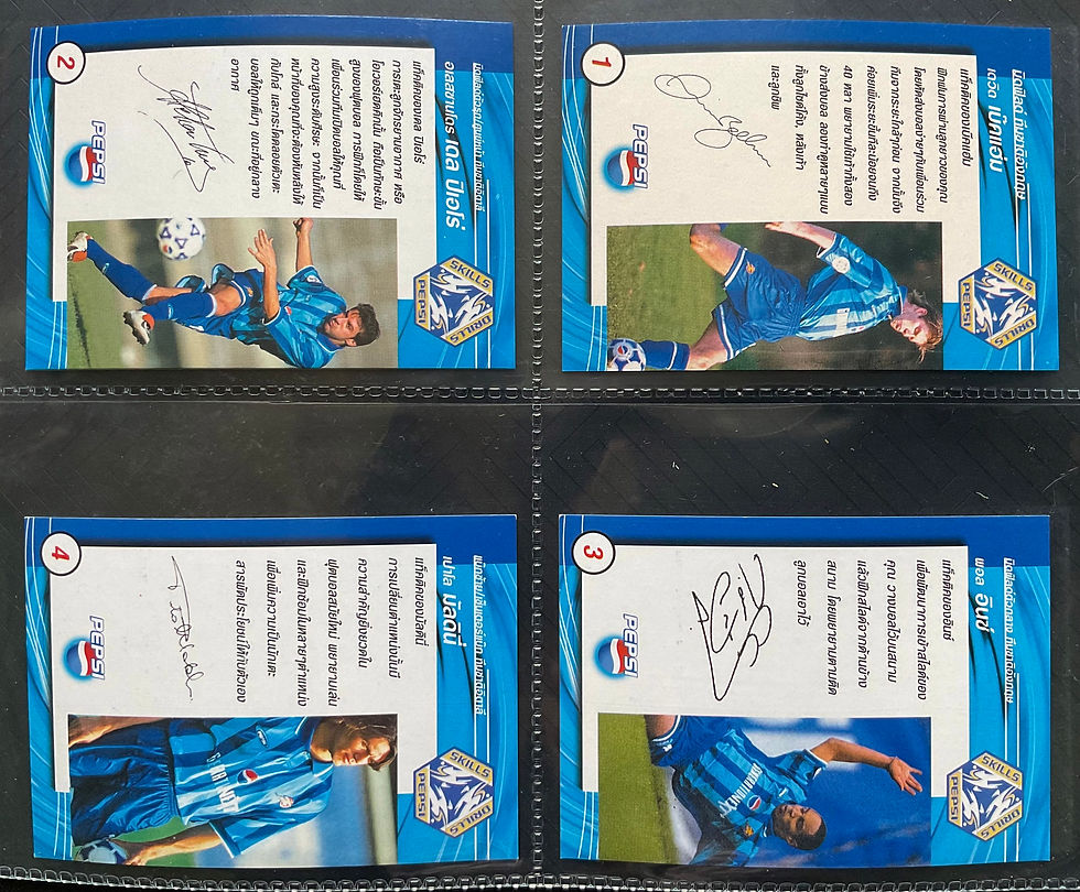 Thumbnail: Pepsi Football Cards Skills & Drills Thailand Issue Trade Cards
