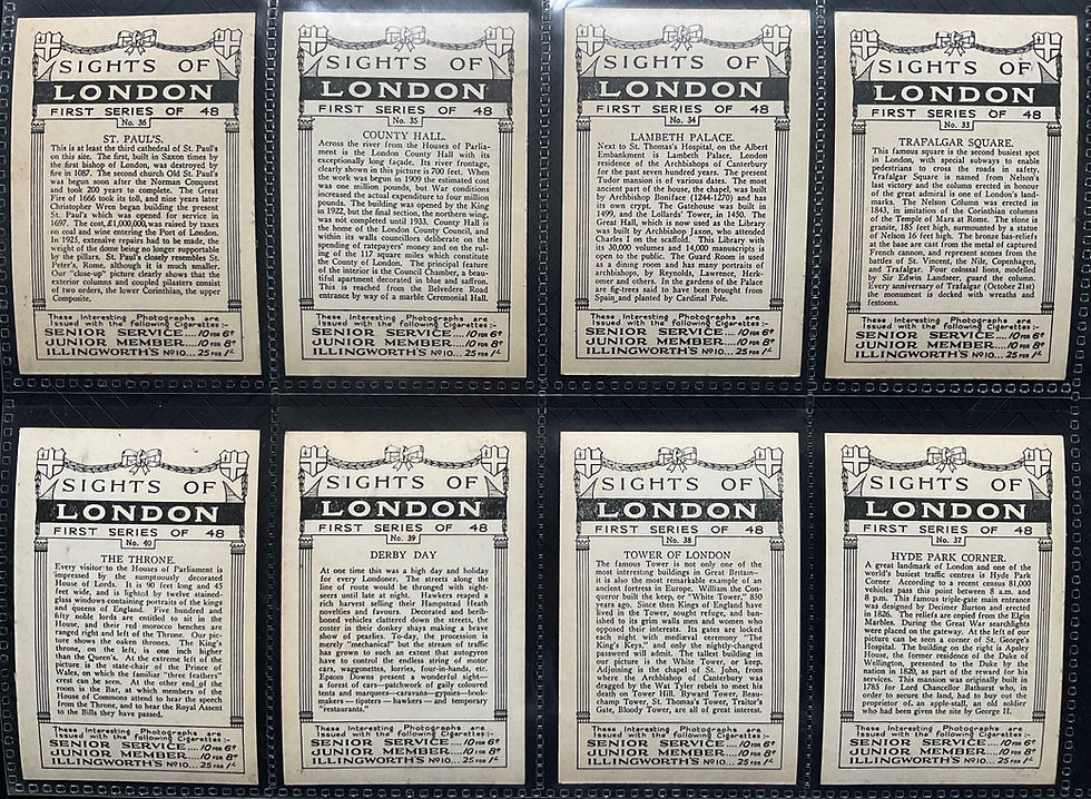 Thumbnail: Pattreiouex  Sights Of London Cigarette Cards