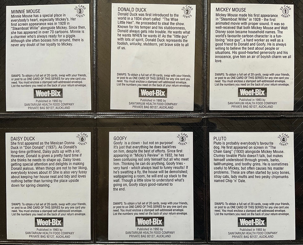 Thumbnail: Sanitarium Health Food The Wonderful World Of Disney Cereal Cards