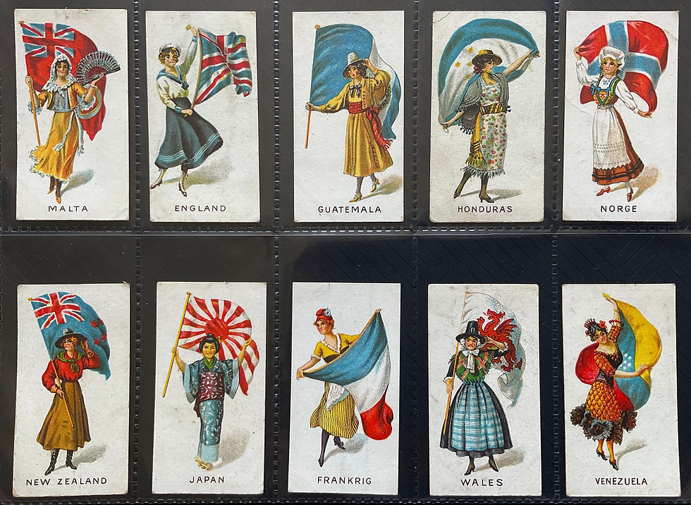 Thumbnail: Bells Women Of All Nations Printed Back Cigarette Cards