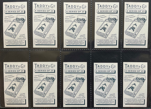 Taddy Re-Registered Railway Locomotives Clown Cigarette Cards
