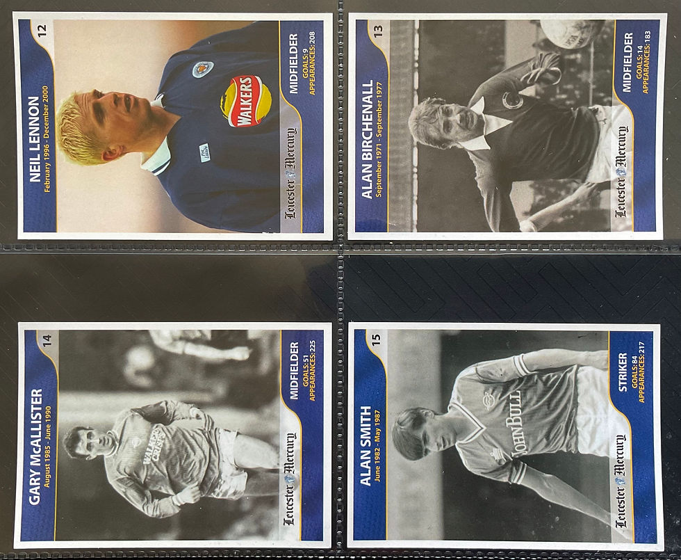 Thumbnail: Leicester City Footballers We're Back Football Trade Cards