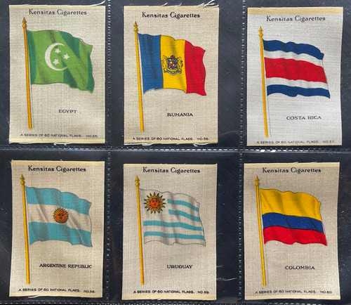 Wix Kensitas National Flags Silk Cigarette Cards