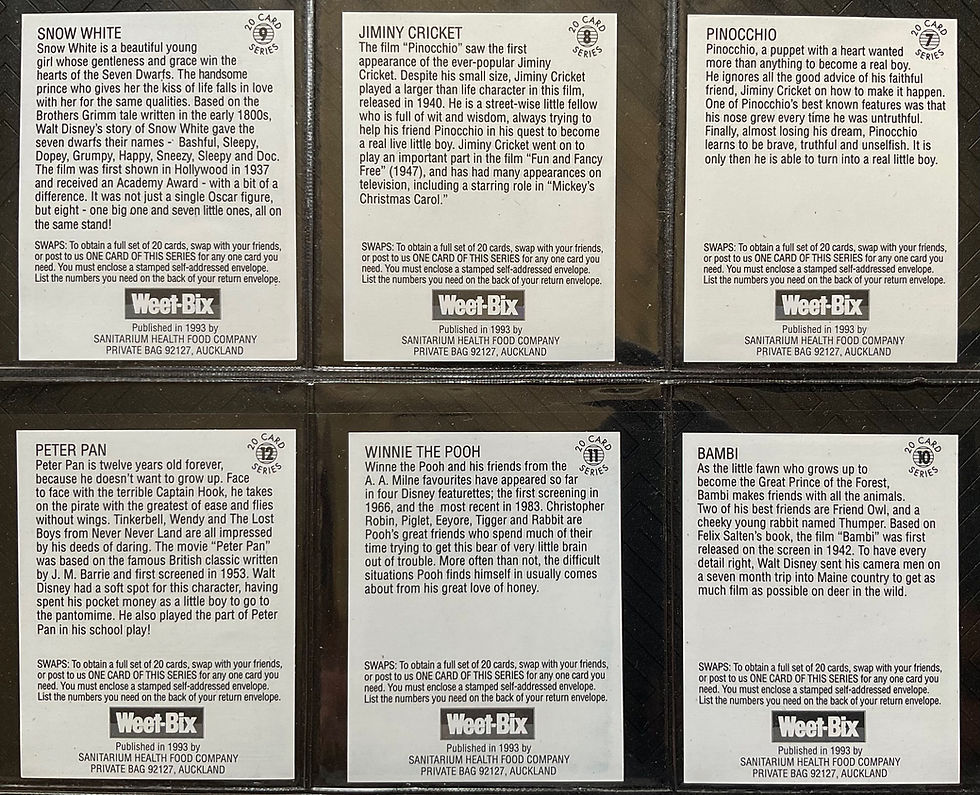 Thumbnail: Sanitarium Health Food The Wonderful World Of Disney Cereal Cards