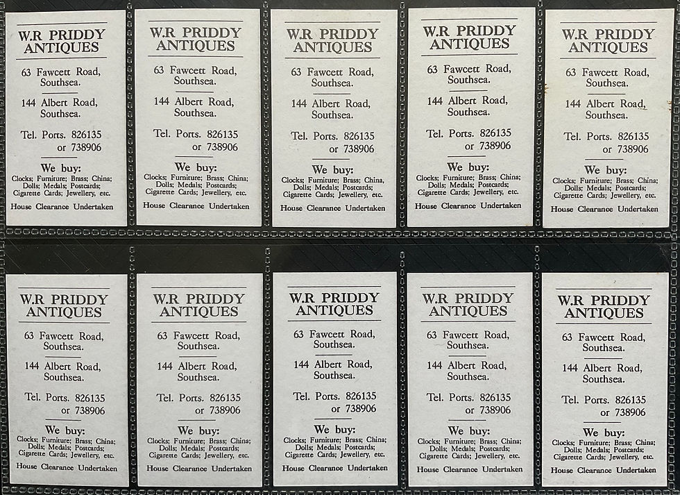 Thumbnail: WR Priddy Famous Boxers Trade Cards Boxing