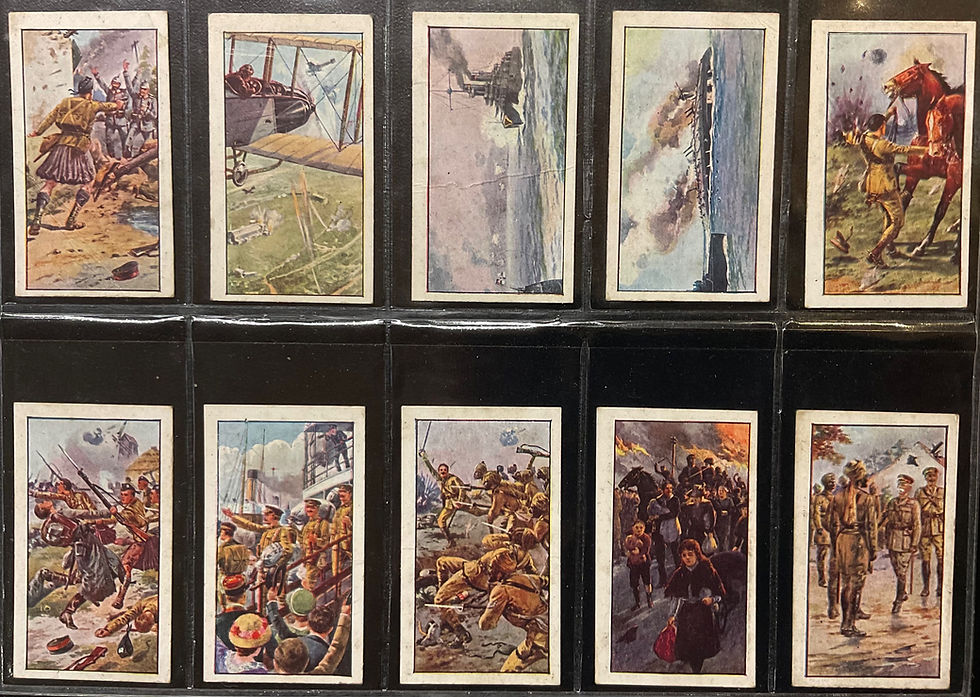 British American Tobacco B.A.T War Incidents Brown Back Cigarette Cards