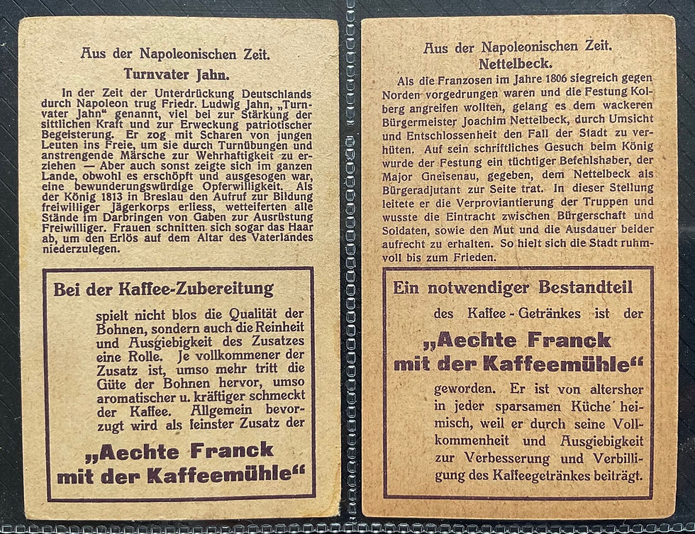 Thumbnail: Aecht Franck From The Napoleonic Times Trade Cards