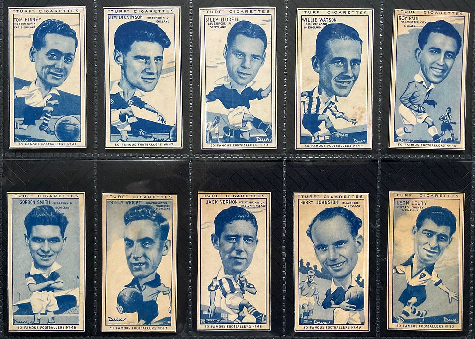 Thumbnail: Carreras Turf Famous Footballers Cigarette Cards