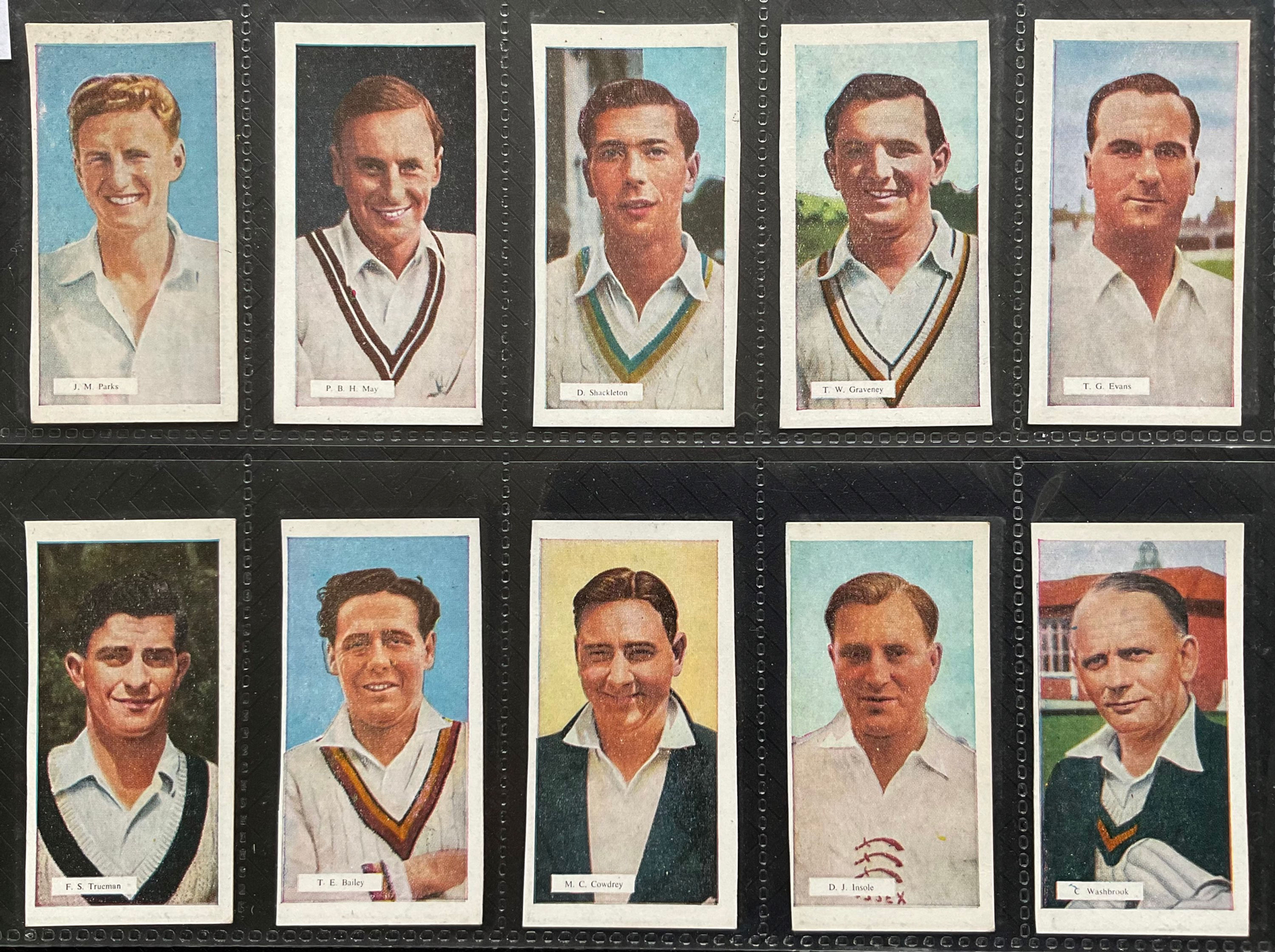 National Spastics Society Famous County Cricketers Cricket Trade Cards