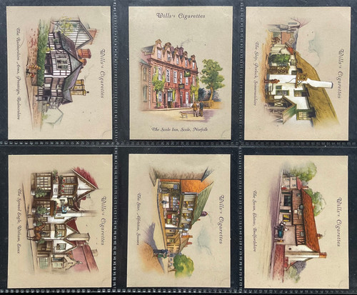 wills cigarette cards old inns Wills Old Inns 2nd Series Prototype Rare Issue Set Cigarette Cards