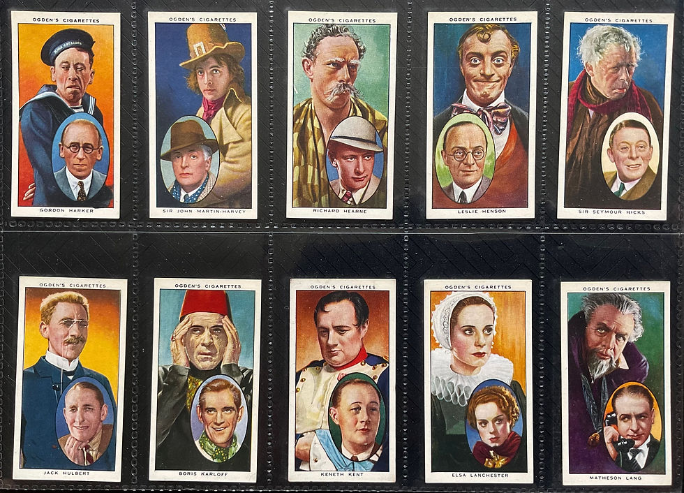 Thumbnail: Ogdens Actors Natural & Character Studies Cigarette Cards