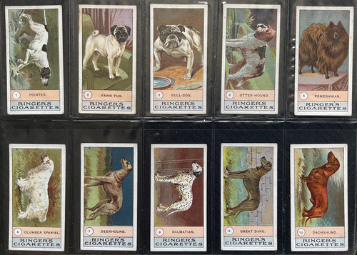 Edwards Ringer & Bigg Dogs Klondyke Back Cigarette Cards | JSCards