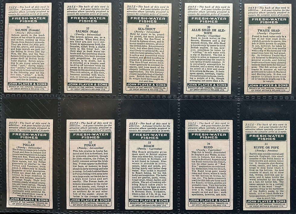 Thumbnail: Players Freshwater Fishes Pink Back Cigarette Cards