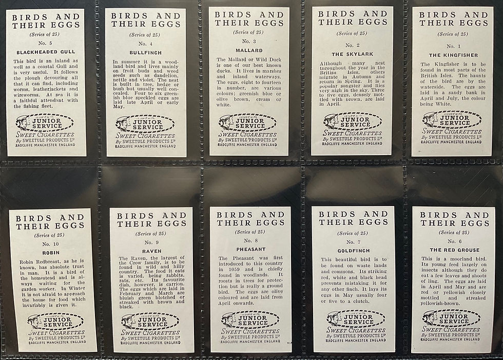 Thumbnail: Sweetule Birds & Their Eggs Black Back Confectionary Cards