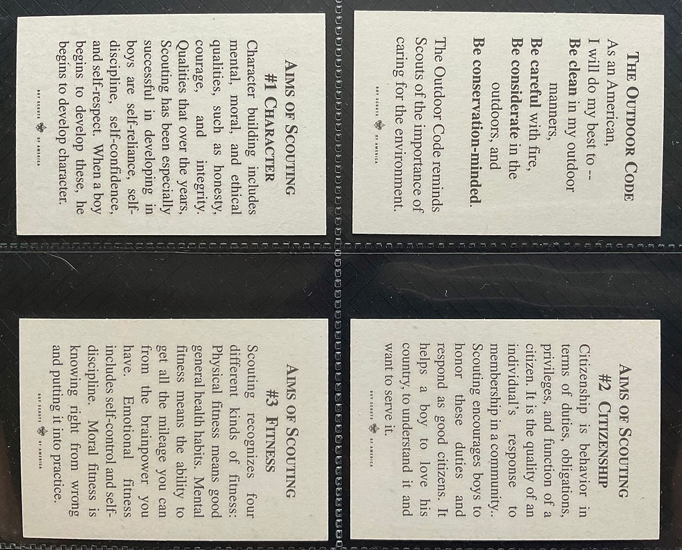 Thumbnail: Boy Scouts Of America Scouting Trade Cards
