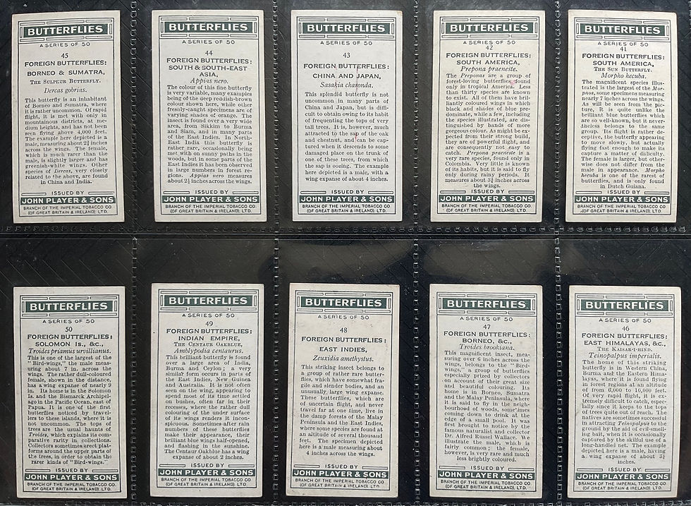 Thumbnail: Players Butterflies Cigarette Cards