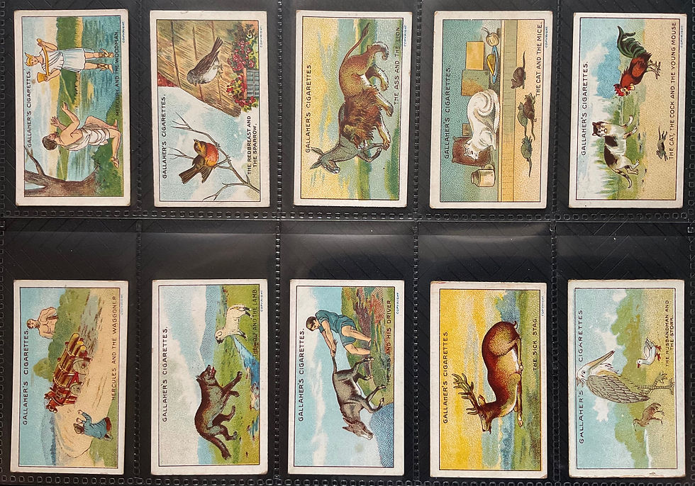 Thumbnail: Gallaher Fables And Their Morals Cigarette Cards