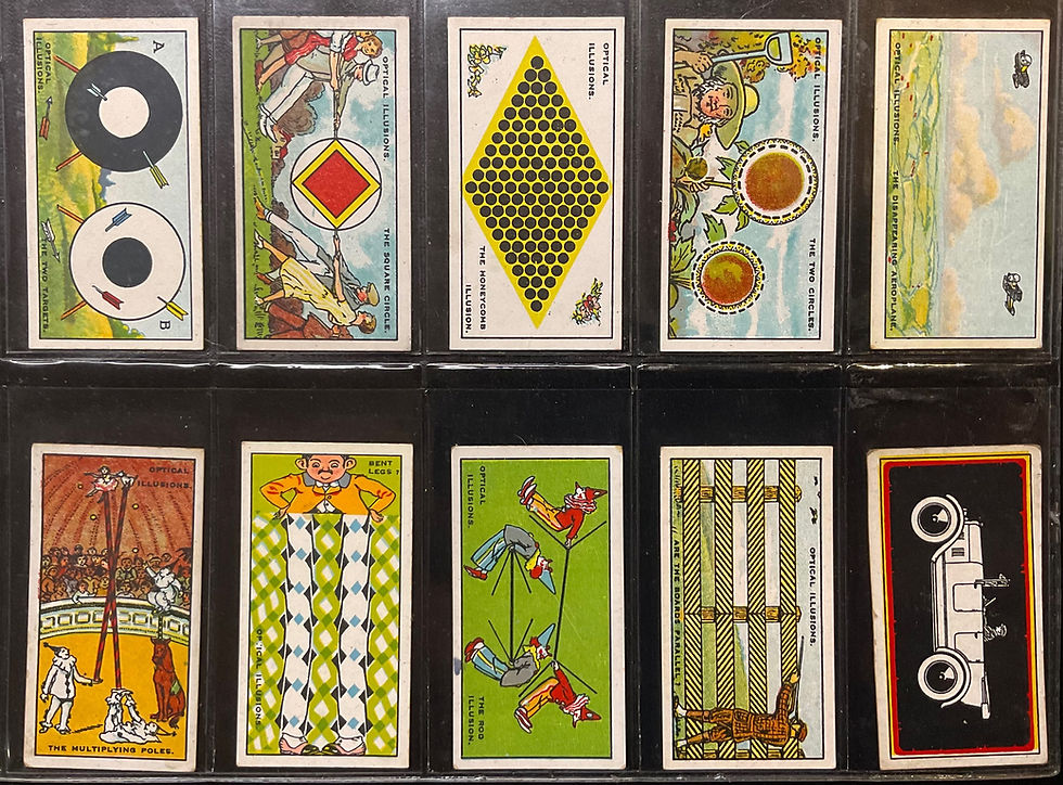 Thumbnail: Major Drapkin Optical Illusions Cigarette Cards