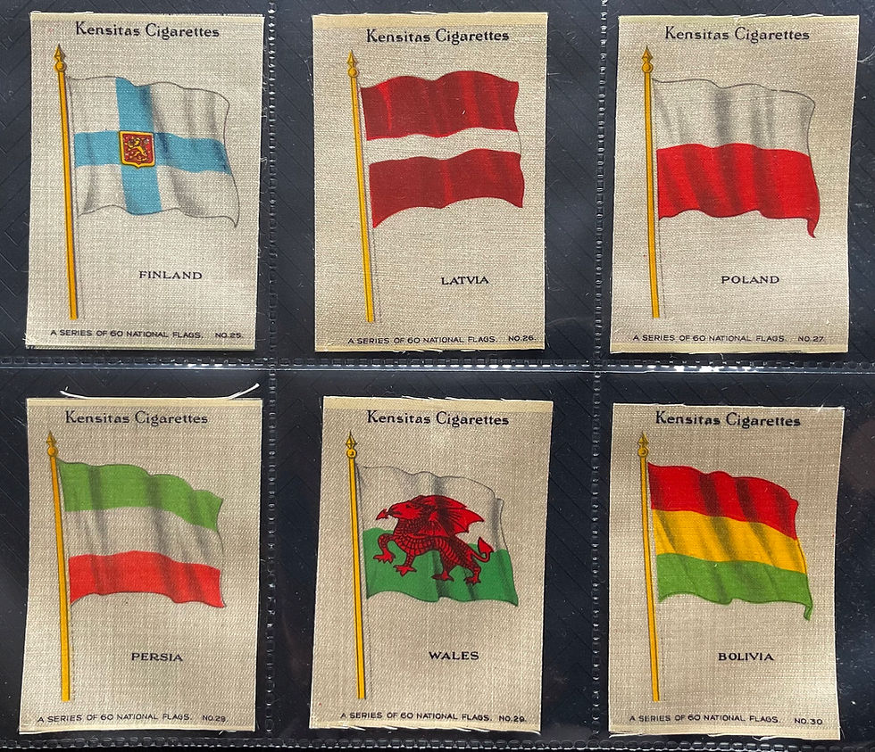 Thumbnail: Wix Kensitas National Flags Silk Cigarette Cards